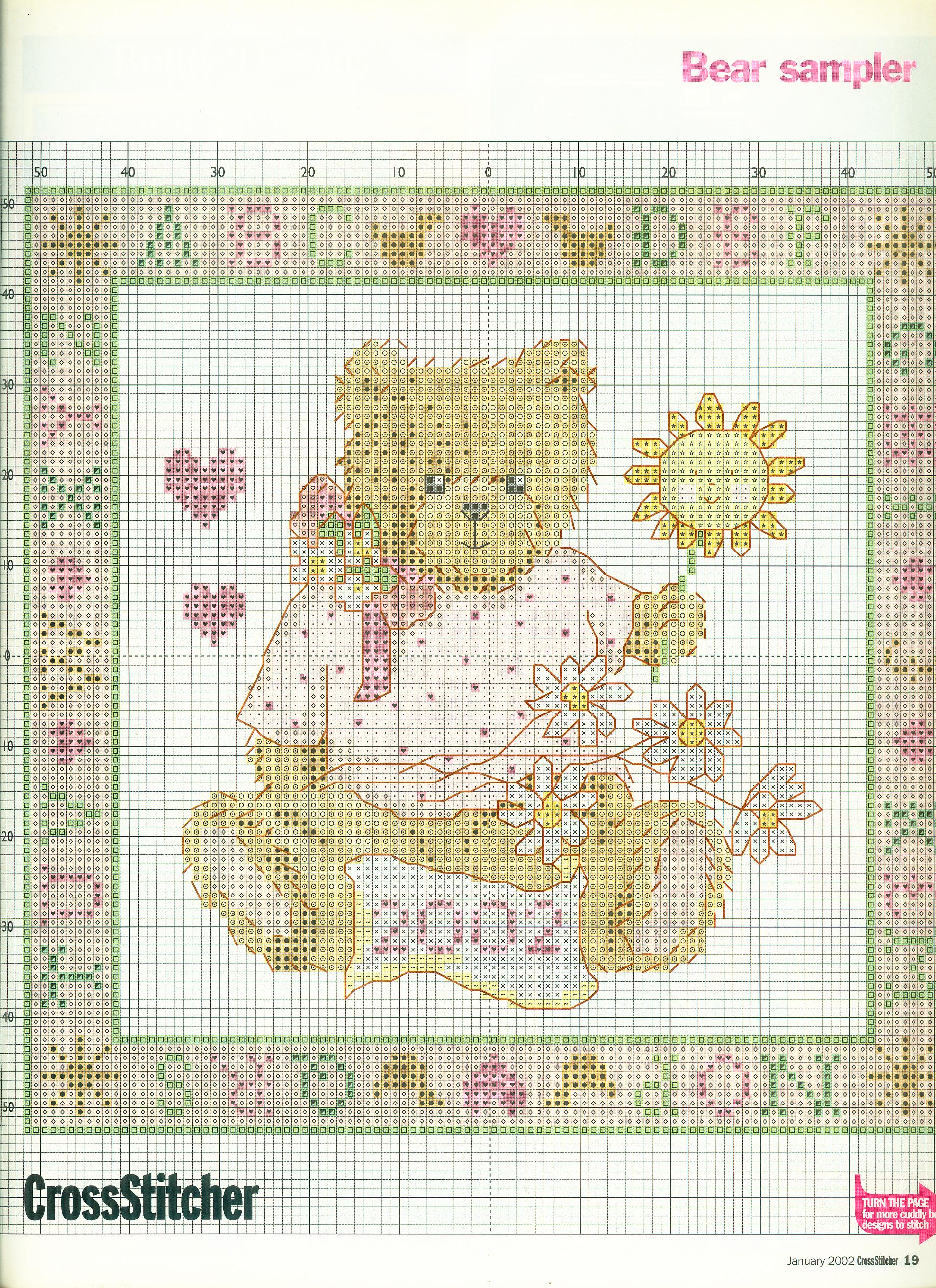 Sampler punto croce orsetto è una bambina (3)