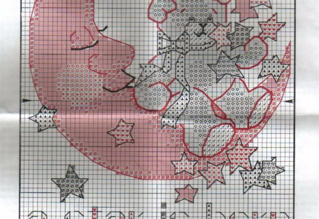 Schema quadretto nascita con orsetto sulla Luna (2)