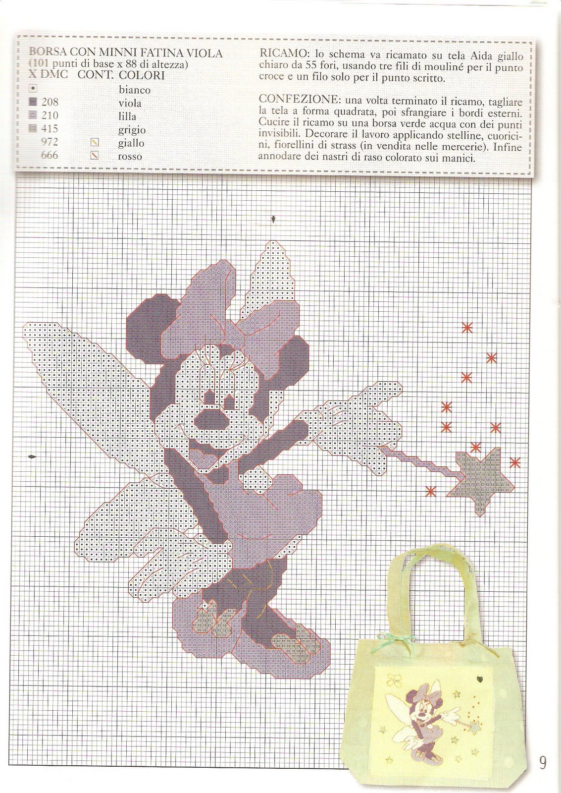 Schemi punto croce Minnie Fatina (2)