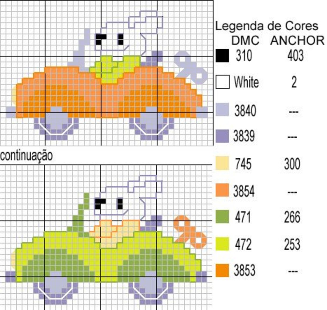 Schemi punto croce animali per bambini 3967