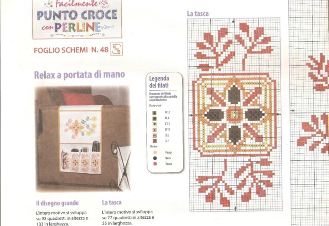 Schemi punto croce geometrici color arancio (1)