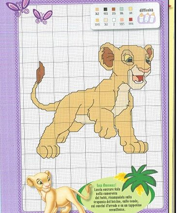 Schemi ricamo gratis Disney Simba 4