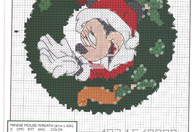 Schemi ricamo punto croce Natale Disney (2)