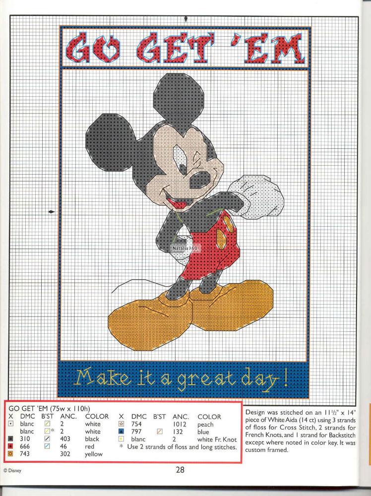 Topolino schemi punto croce (3)