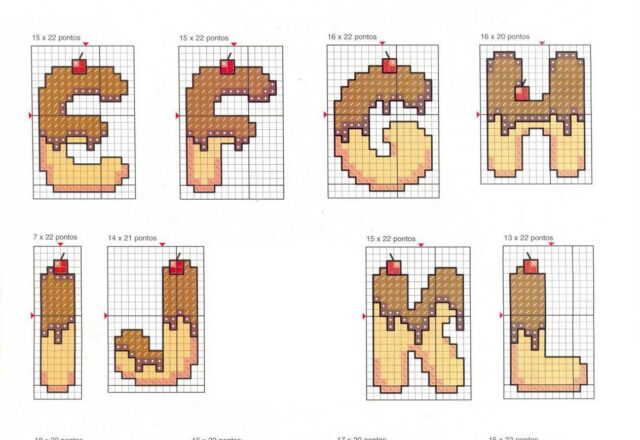 alfabeto punto croce dolce di cioccolato (1)