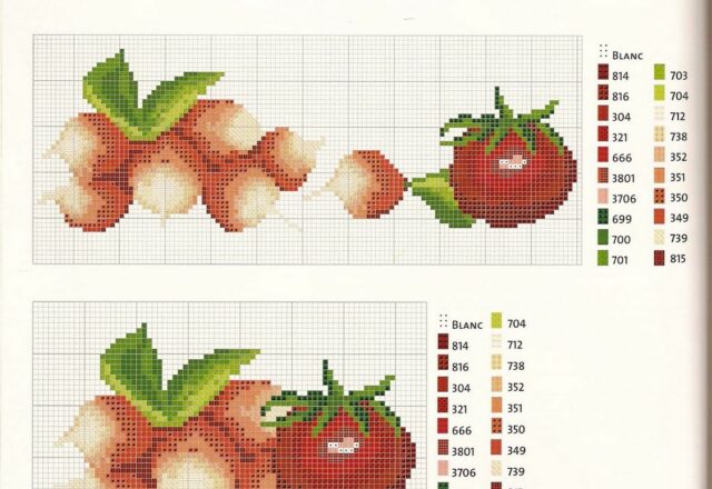 asciugapiatti punto croce frutta e verdura (2)