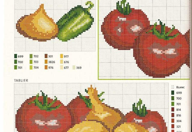 asciugapiatti punto croce frutta e verdura (6)