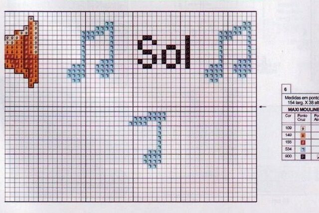 asciugapiatti punto croce settimana strumenti musucali (13)