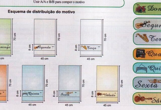 asciugapiatti punto croce settimana strumenti musucali (3)