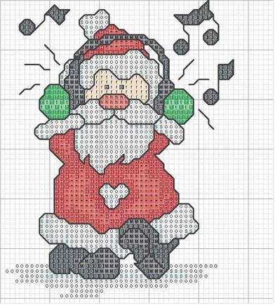 babbo natale che ascolta la musica