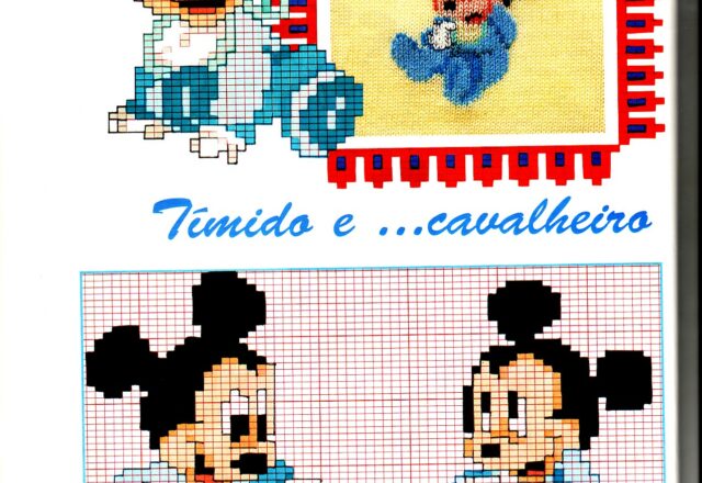 baby topolino punto croce in varie posizioni