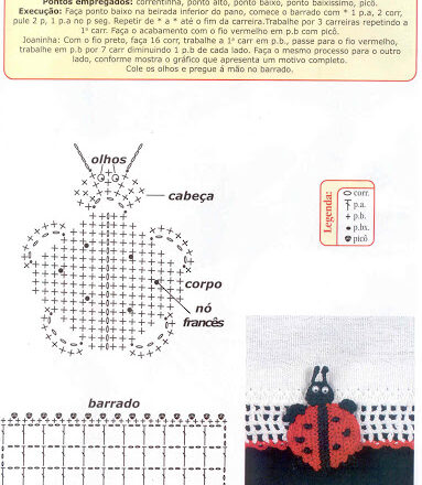 bordo uncinetto con coccinelle2