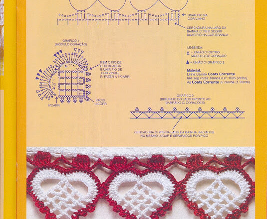 bordp cuoricini uncinetto
