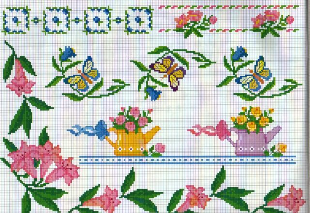 bordure giardino annaffiatoi farfalle