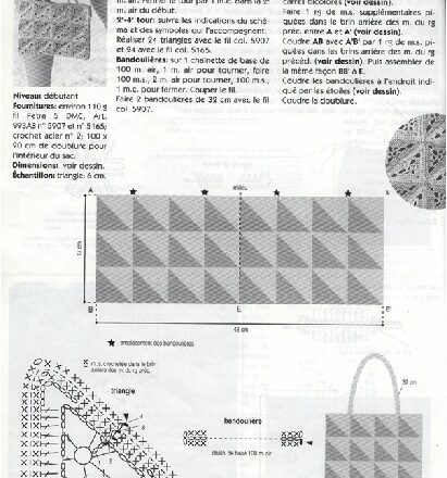 borsa uncinetto rettangolare con moduli triangolari (2)