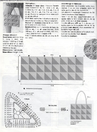 borsa uncinetto rettangolare con moduli triangolari (2)