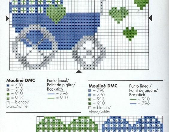 carrozzina schema punto croce bavaglino