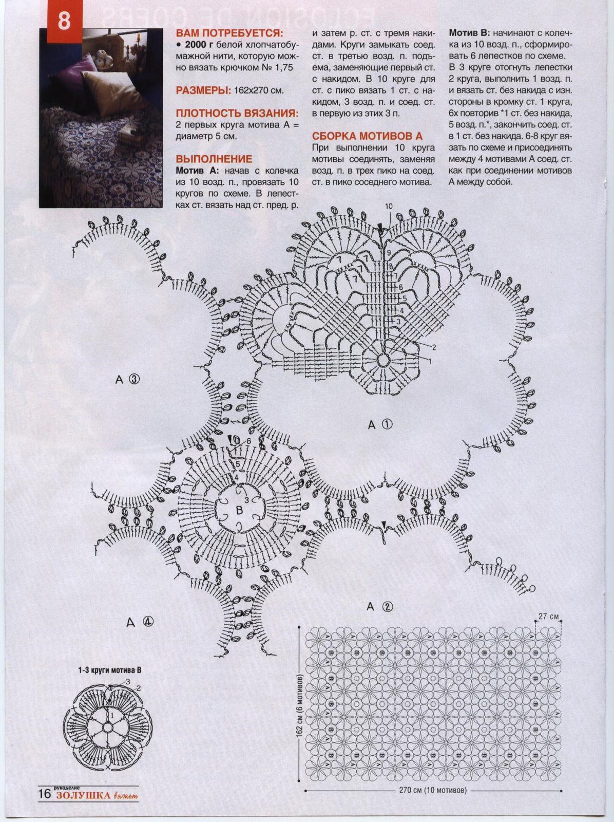 copriletto uncinetto moduli rotondi e roselline d’ irlanda (2)