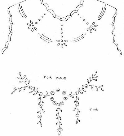 disegno da ricamare camicina della fortuna (1)