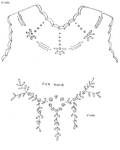 disegno da ricamare camicina della fortuna (1)