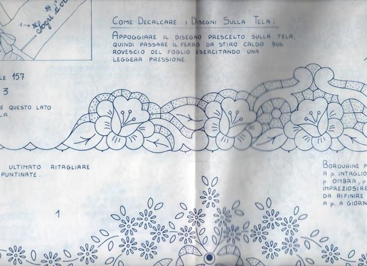 disegno da ricamare campanule intaglio