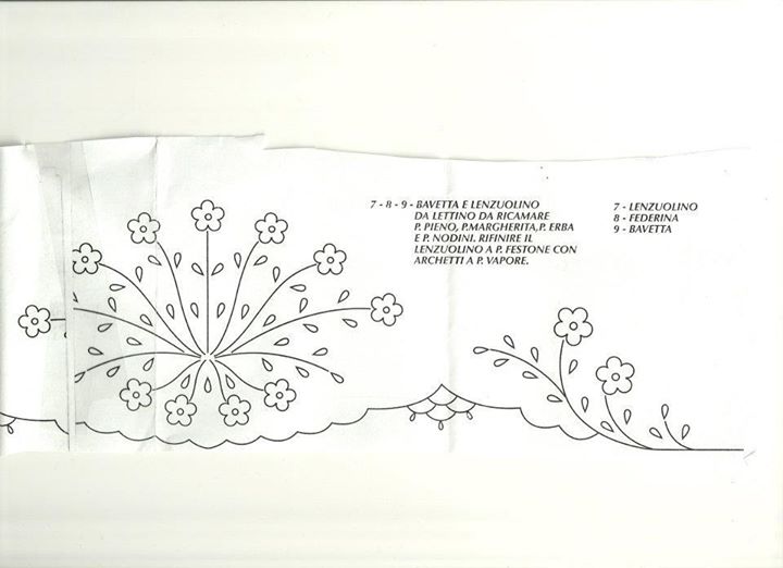 disegno da ricamare lenzuolino fiori (2)