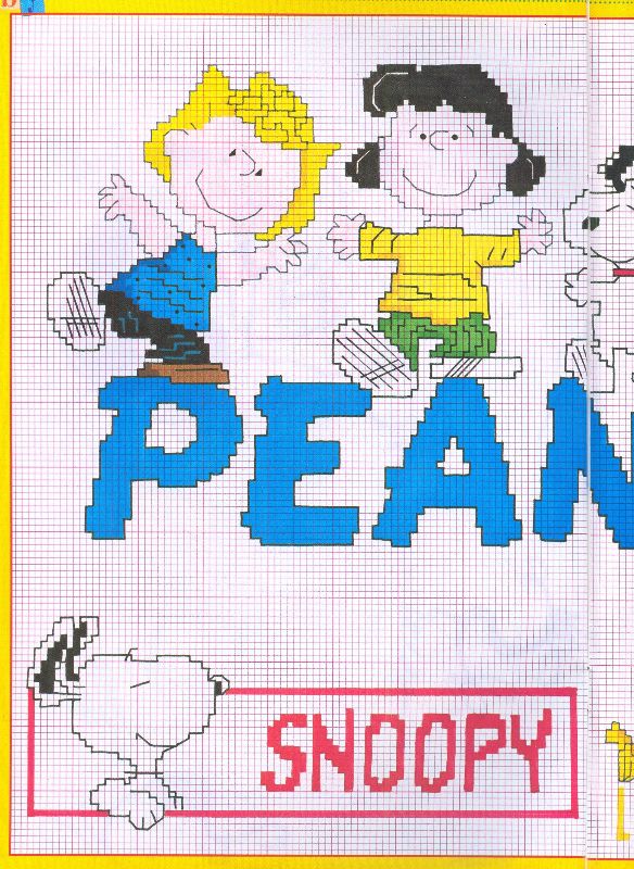 peanuts punto croce 1