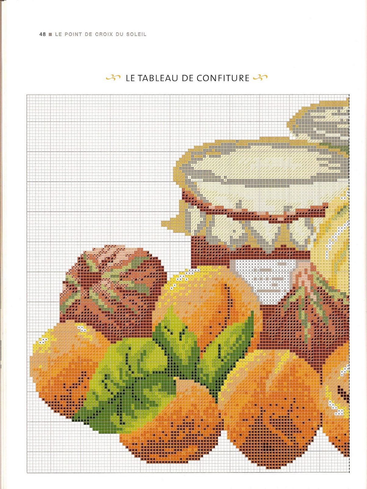 quadretto vasetti marmellata e frutta punto croce (2)