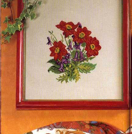 quadro con fiori dalie rosse (1)