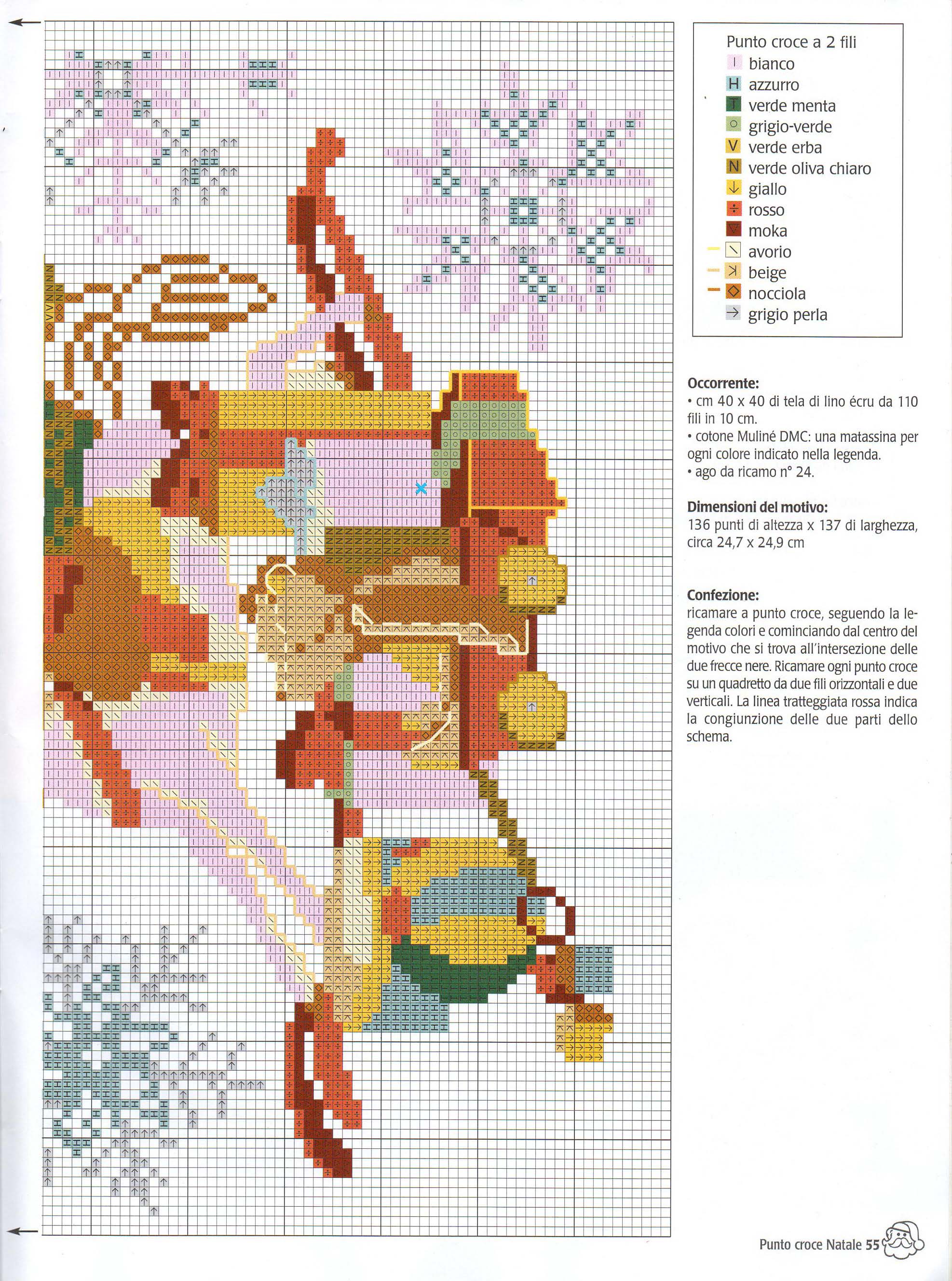 quadro di natale con albero cavalluccio e doni (3)