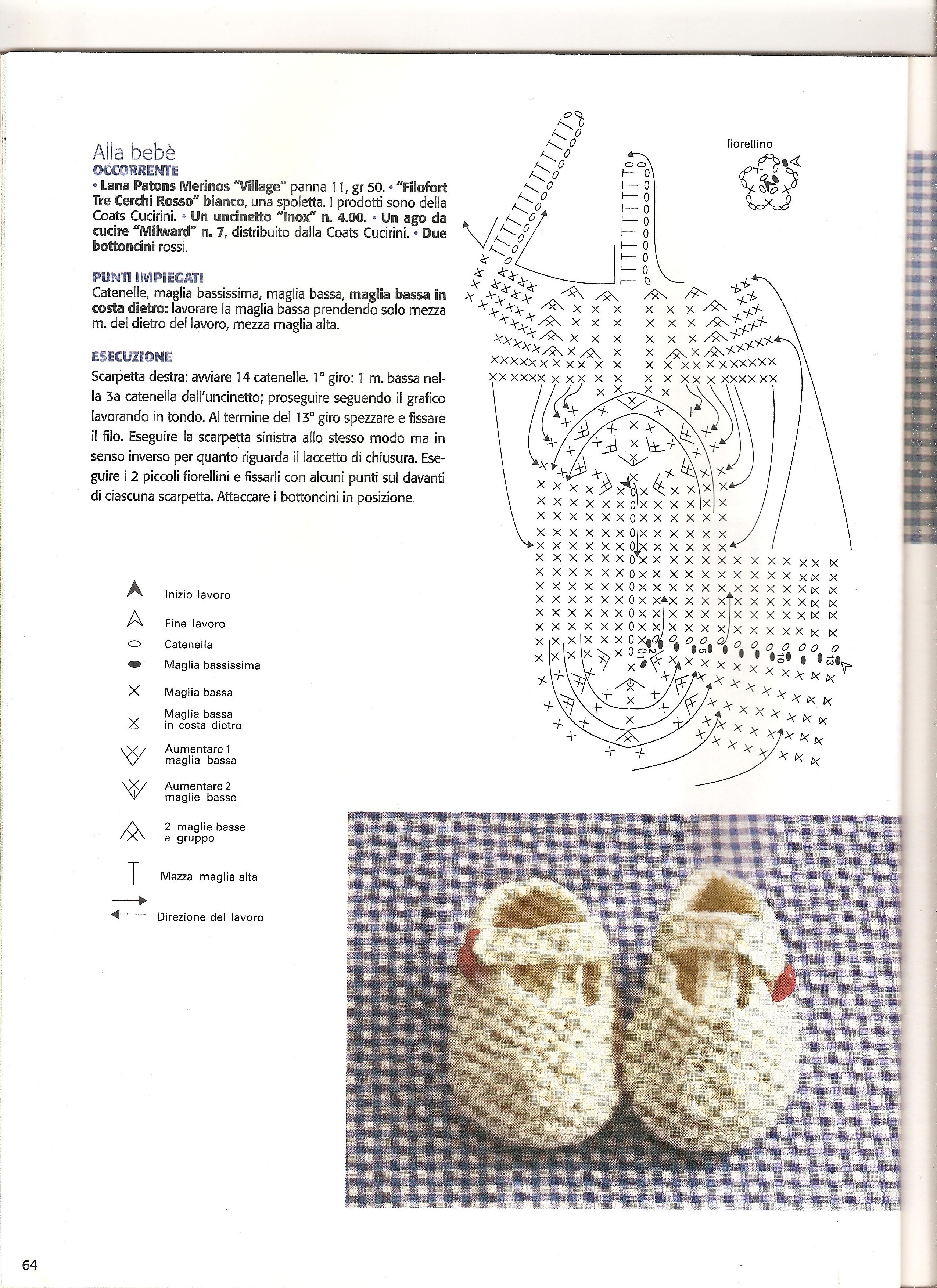 Uncinetto scarpine neonato schemi on sale gratis