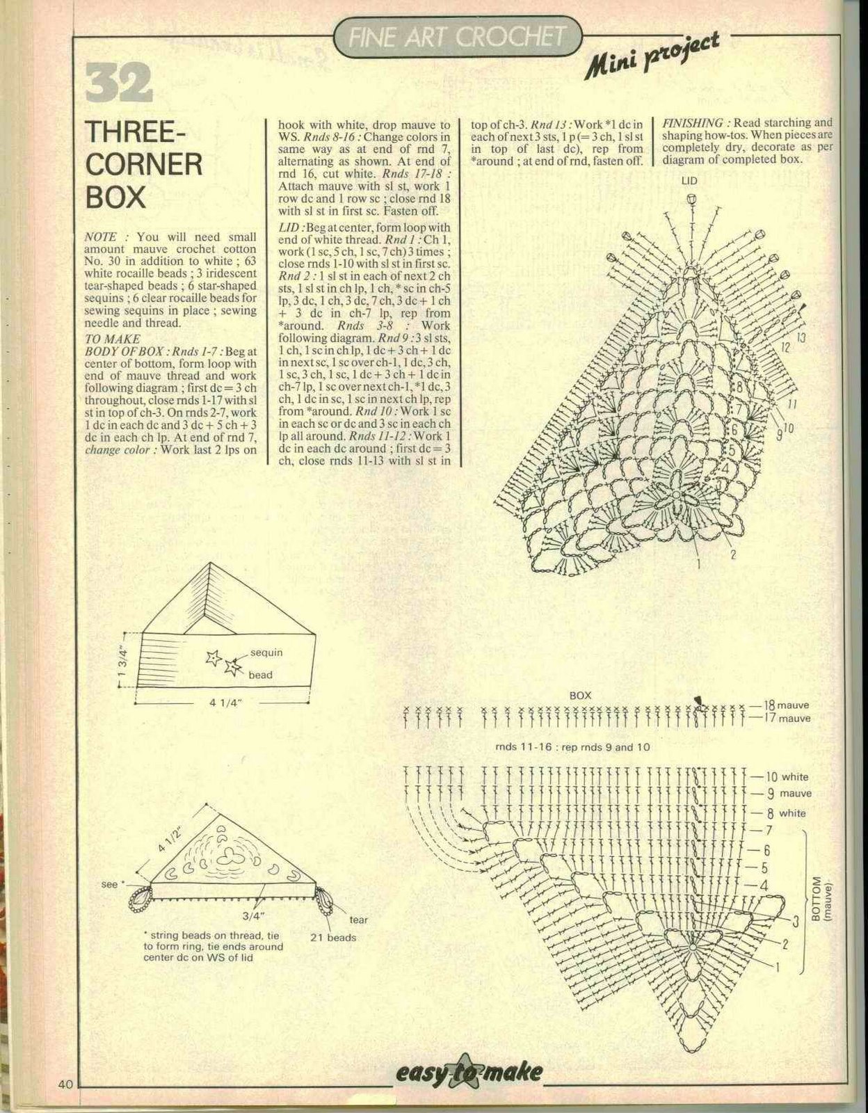 scatola triangolare uncinetto inamidato (2)