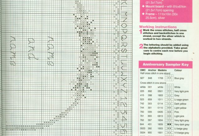 schema con i nomi innamorati sposi punto croce