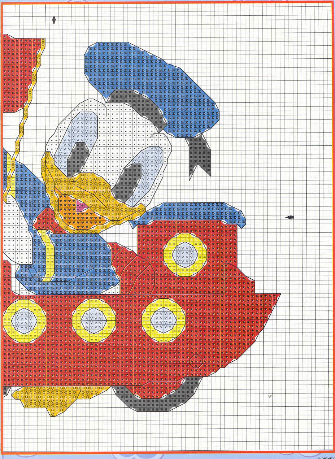 schema da ricamare paperino che va in barca (3)