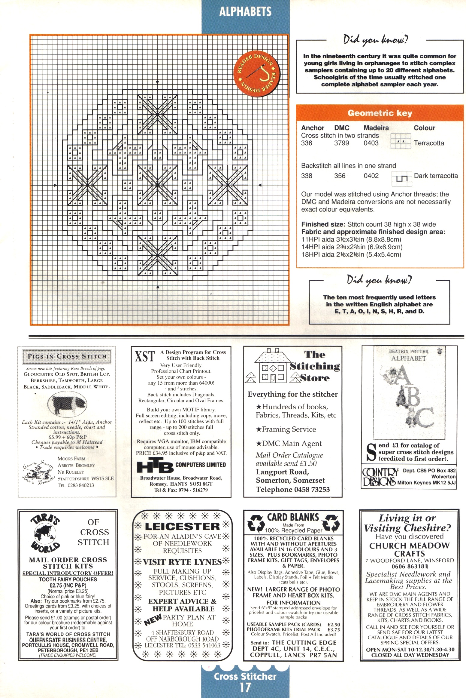 schema punto croce geometrico