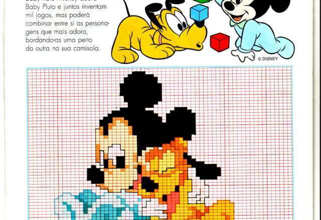 schemi punto croce gratis baby disney