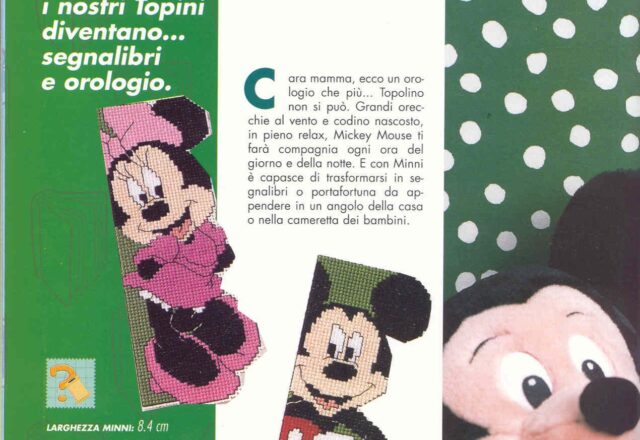 segnalibri punto croce Disney con Topolino e Minnie (1)