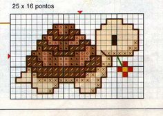 tartaruga schema punto croce bavaglino