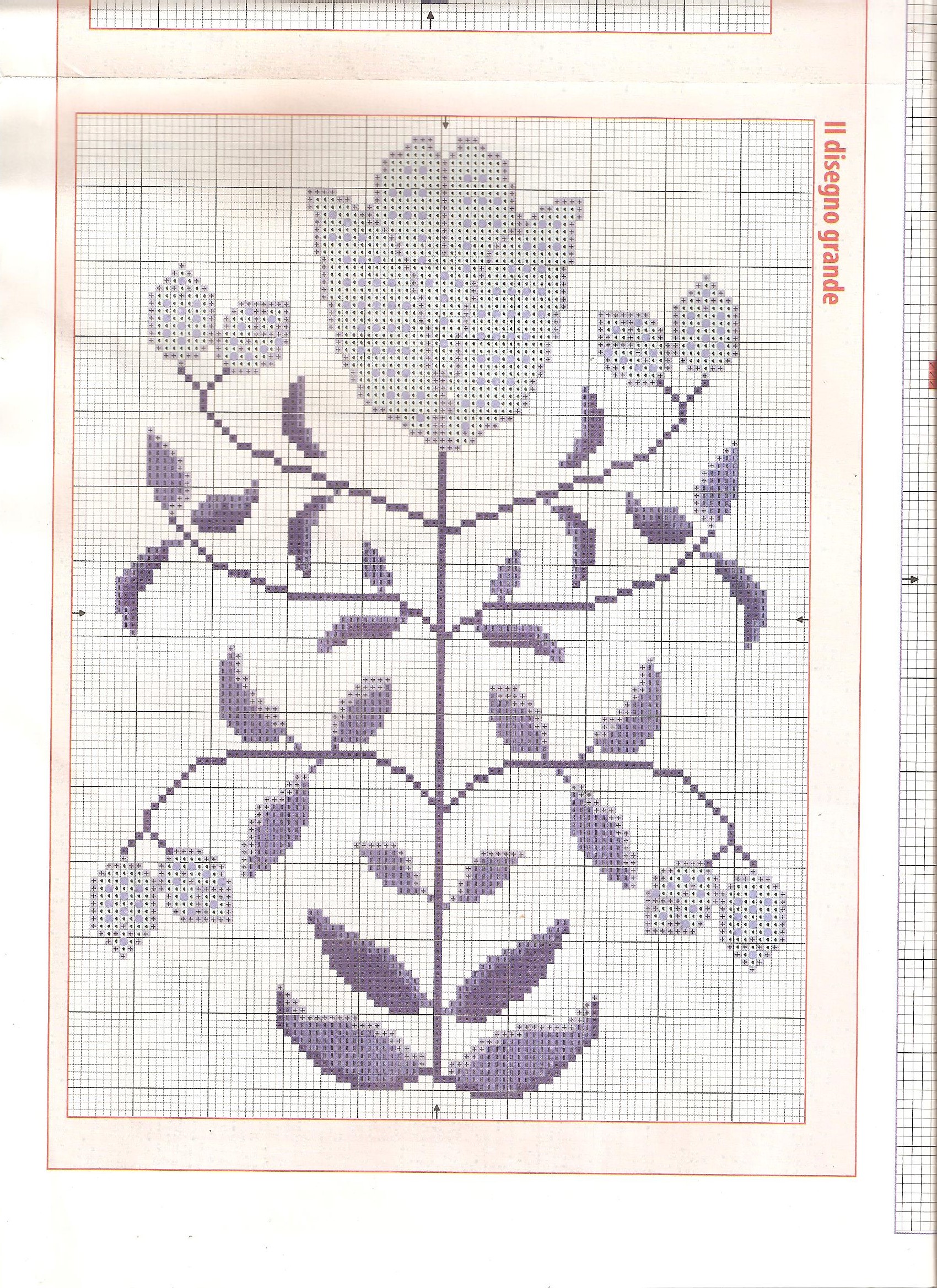 tasca poltrona punto a croce con motivo floreale viola (1)