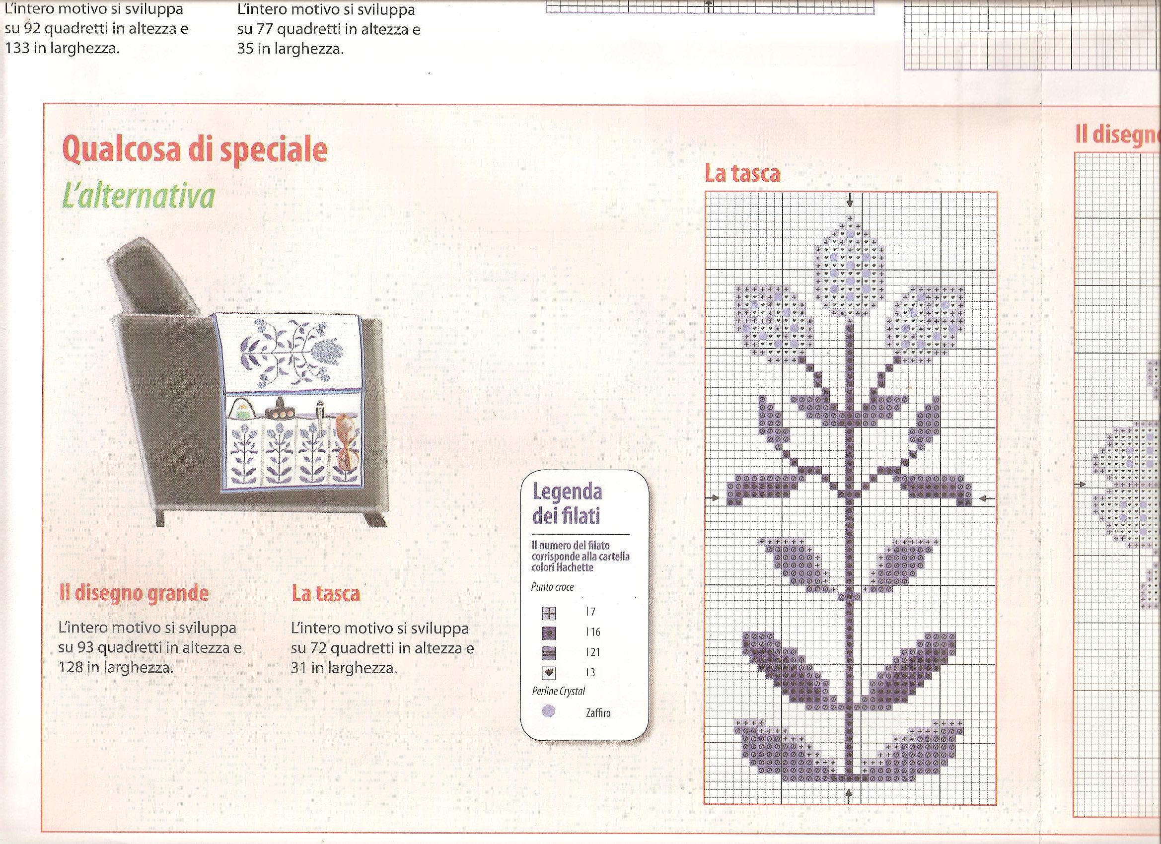 tasca poltrona punto a croce con motivo floreale viola (2)