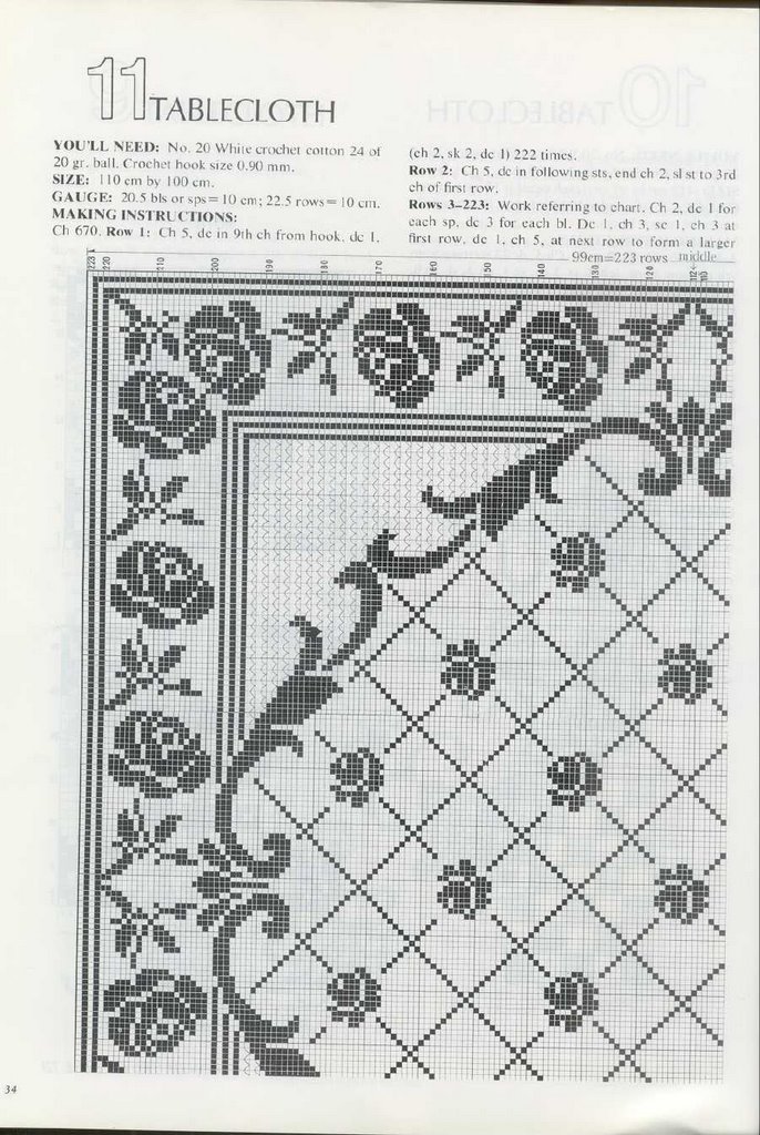 tovaglia filet quadrata con rose (2)