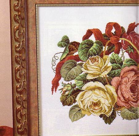 un bouquet di belle rose schema da ricamare (1)